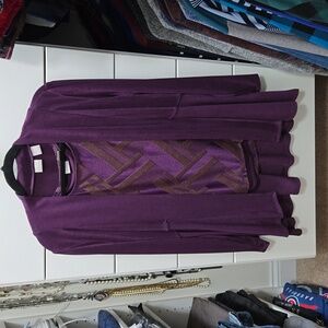 Chico's Travelers Mulberry jacket and tank sz. 2